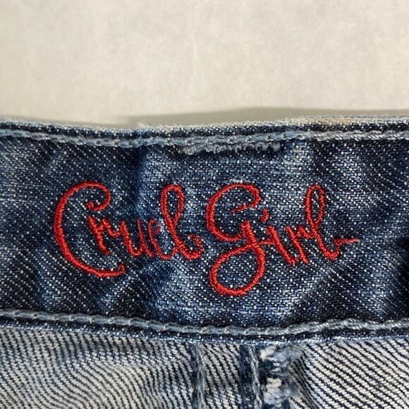 Cruel Girl Denim Jeans 5 Long 5L Boot Cut Button Flap Pockets - Picture 9 of 15